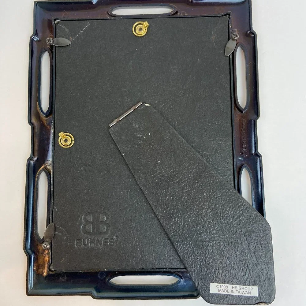 Vintage BURNES Bronze Metal Picture Frame